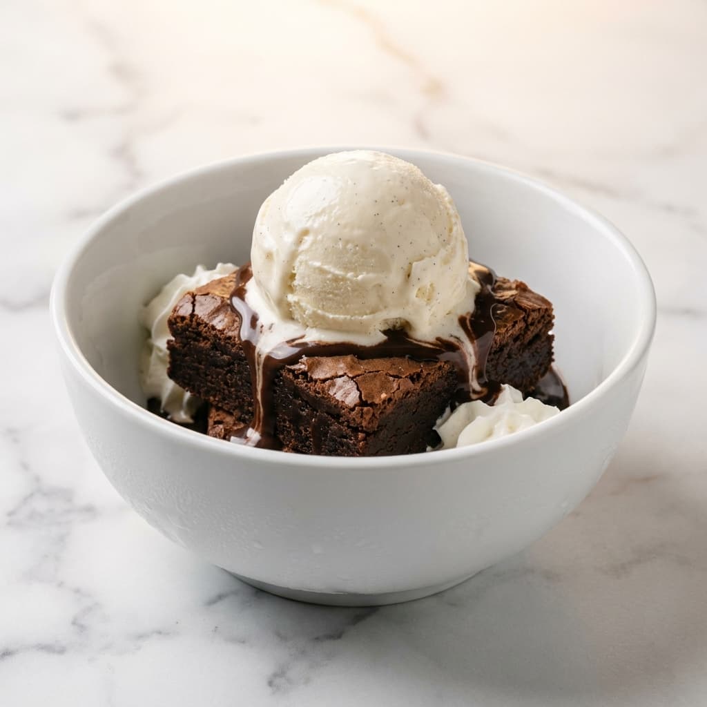 Chocolate Brownie Sundae